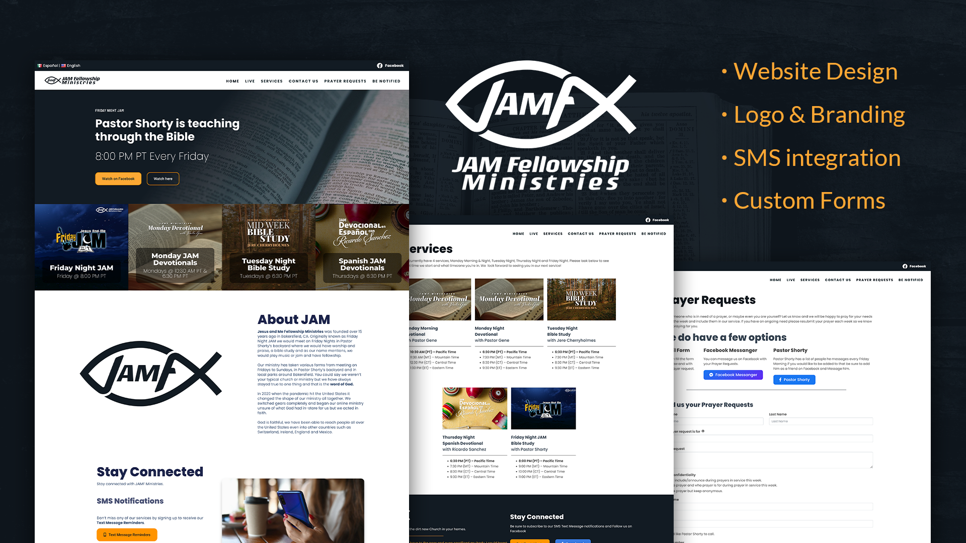 Wordpress Website Design - Church Website - JAM Fellowship